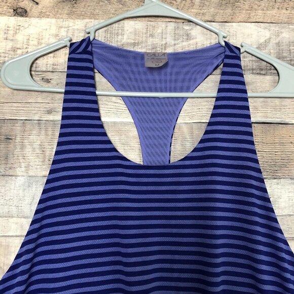 Calia by Carrie Underwood Purple Striped Layered Racerback Tank Size Medium - Picture 4 of 8